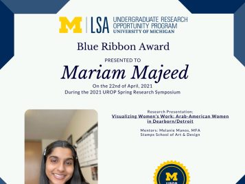 2021 UROP Spring Symposium Blue Ribbon IG 1 
